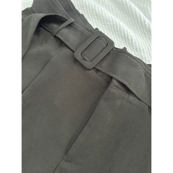 Eloquii black wide leg ankle length Pants with belted paper bag waist Sz 16 NWT - Picture 8 of 14